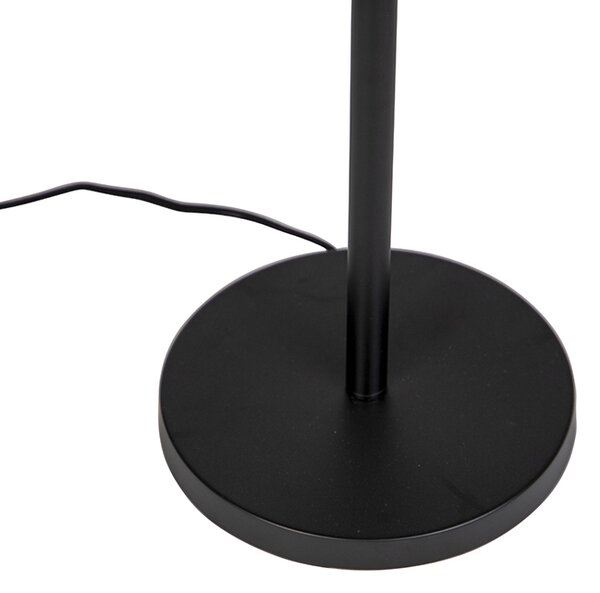 Nowoczesna lampa stojąca czarna z czarnym kloszem 45 cm - Simplo