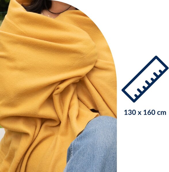 Zielony polarowy koc 130x160 cm Riso – Tiseco Home Studio