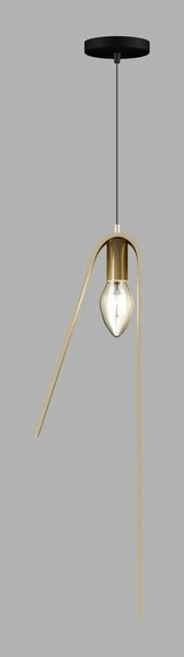 Lampa wisząca w czarno-złotym kolorze z metalowym kloszem Fold – Squid Lighting