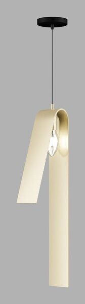 Lampa wisząca w czarno-złotym kolorze z metalowym kloszem Fold – Squid Lighting