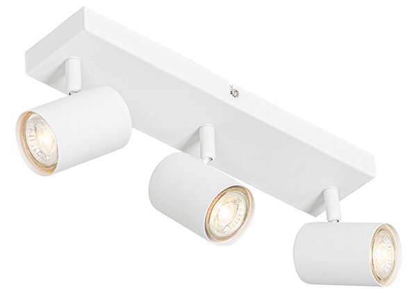 Nowoczesna lampa sufitowa biała 3-punktowa regulowana prostokątna - Jeana