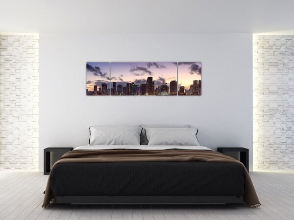 Obraz metropolii z drapaczami chmur (170x50 cm)