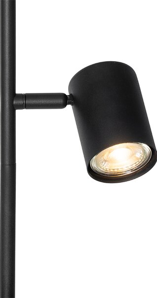 Nowoczesna lampa podłogowa czarna 3-światłowa - Jeana