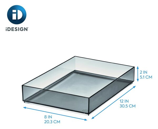 Organizer łazienkowy na kosmetyki z plastiku z recyklingu w kolorze matowej czerni – iDesign