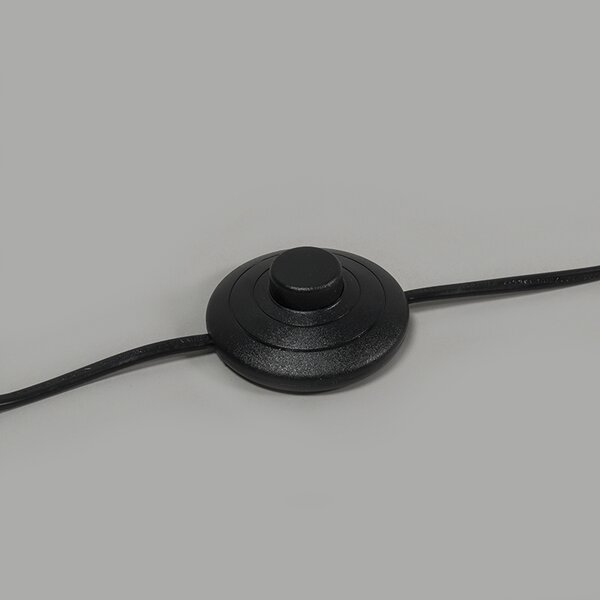 Lampa stojąca mosiądz z szarym kloszem 50 cm - Kaso