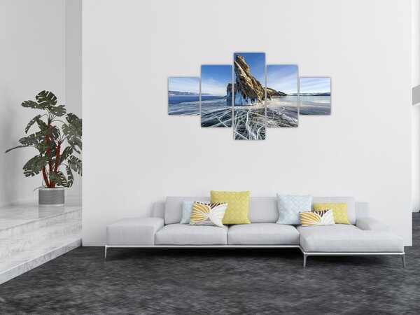 Obraz lodowej skały (125x70 cm)