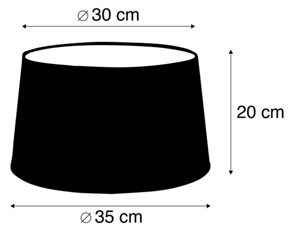 Lniany abażur czarny 35 cm