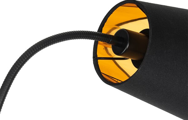 Nowoczesna lampa stojąca czarna 2-światłowa - Carmen