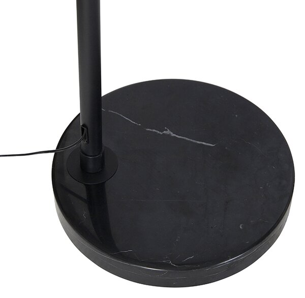 Nowoczesna lampa łukowa podłogowa czarna - XXL