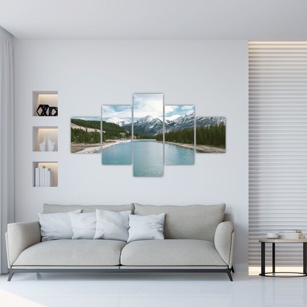 Obraz górskiego krajobrazu (125x70 cm)