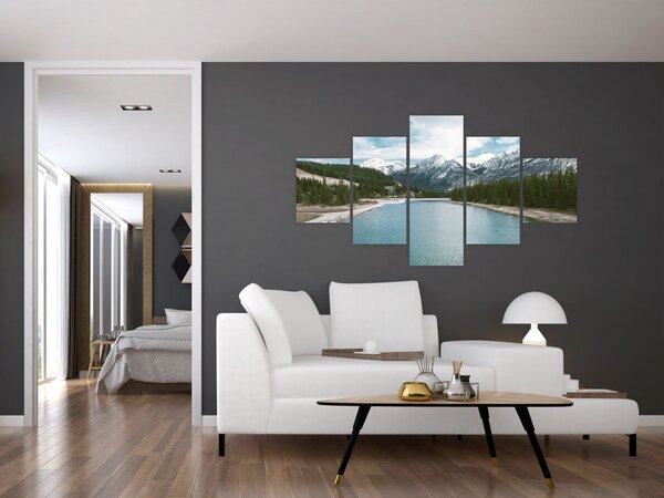 Obraz górskiego krajobrazu (125x70 cm)