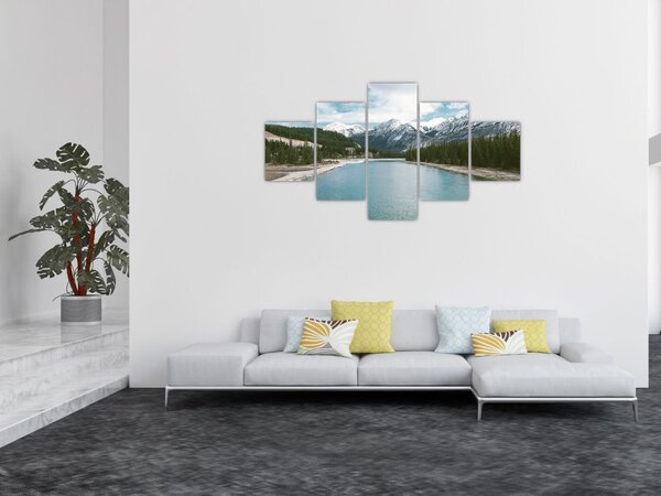 Obraz górskiego krajobrazu (125x70 cm)