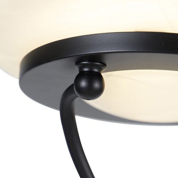 Lampa podłogowa czarna z LED i ściemniaczem oraz lampką do czytania Dim to Warm - Empoli