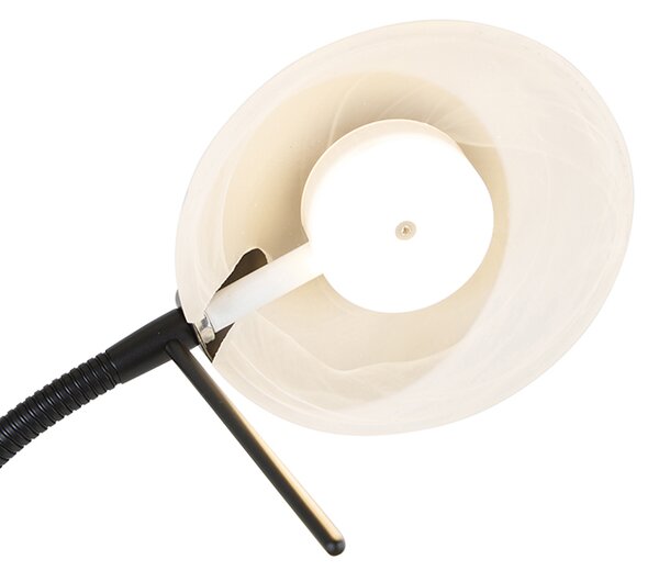 Lampa podłogowa czarna z LED i ściemniaczem oraz lampką do czytania Dim to Warm - Empoli