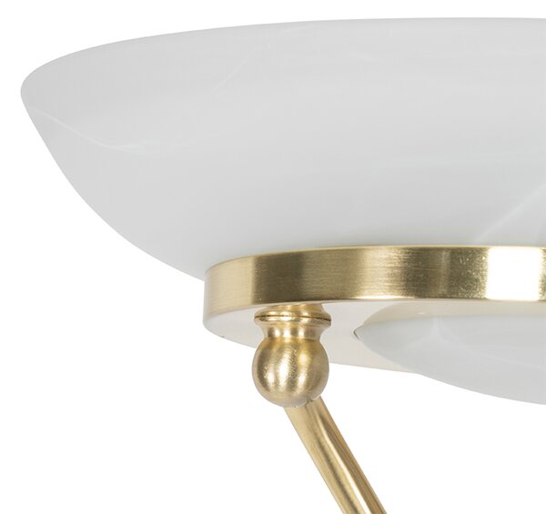 Lampa podłogowa mosiężna z diodą LED i ściemniaczem oraz lampką do czytania - Empoli