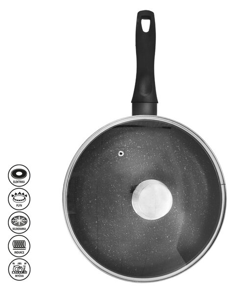 Patelnia aluminiowa z pokrywką ø 28 cm Grande – Orion