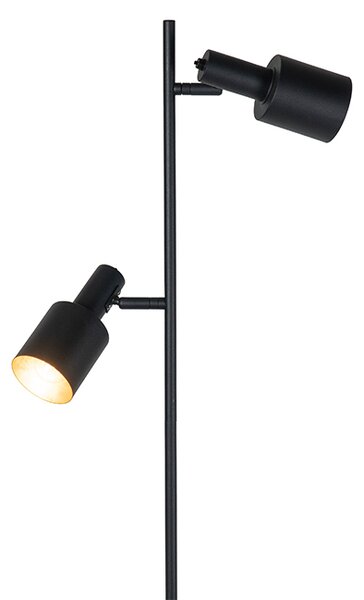 Nowoczesna lampa stojąca czarna 2-światłowa - Stijn