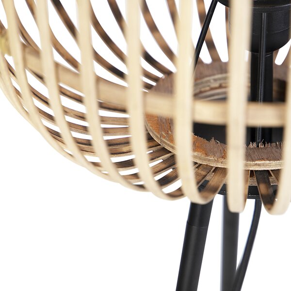 Lampa podłogowa w stylu rustykalnym z rattanu - Manila