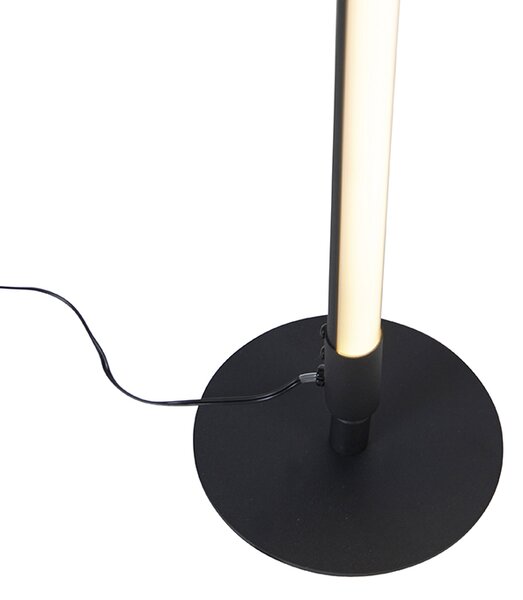 Lampa stojąca czarna w tym LED ze ściemniaczem dotykowym 3 stopniowym - Line-up