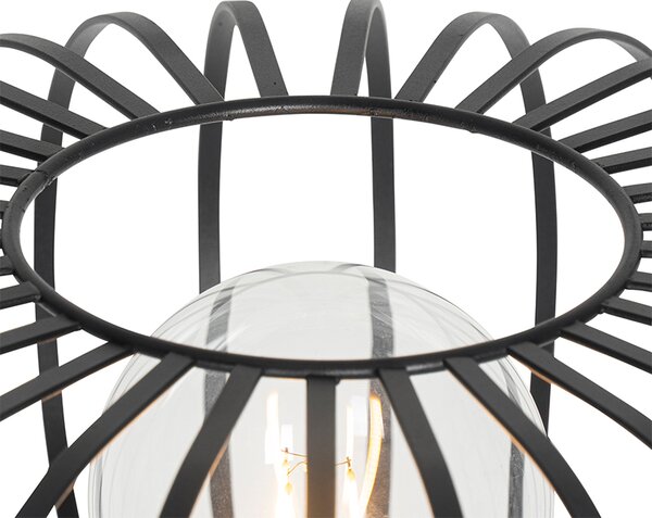 Designerska lampa podłogowa czarna - Johanna