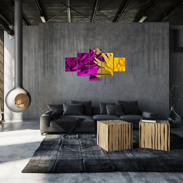 Obraz - szczegóły kwiatów (125x70 cm)