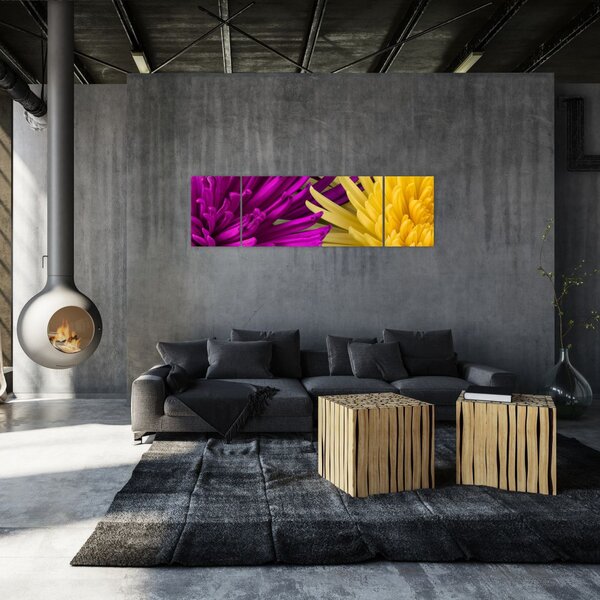 Obraz - szczegóły kwiatów (170x50 cm)