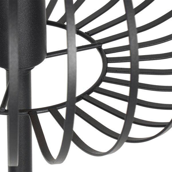 Designerska lampa podłogowa czarna - Johanna