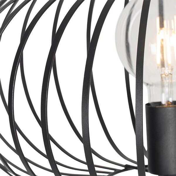 Designerska lampa podłogowa czarna - Johanna