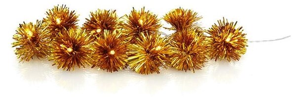 Przezroczysta girlanda świetlna LED Markslöjd Pompom, 10 lampek, dł. 225 cm