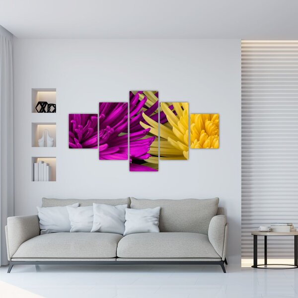 Obraz - szczegóły kwiatów (125x70 cm)