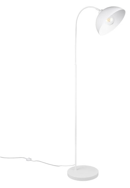 Biała lampa stojąca z metalowym kloszem (wysokość 170 cm) Sierra – Reality