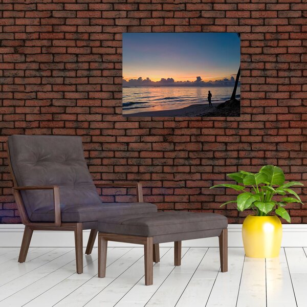 Obraz kobiety na plaży (70x50 cm)