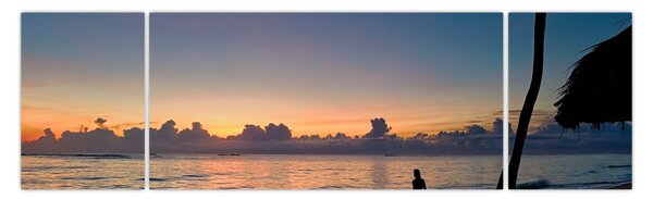 Obraz kobiety na plaży (170x50 cm)