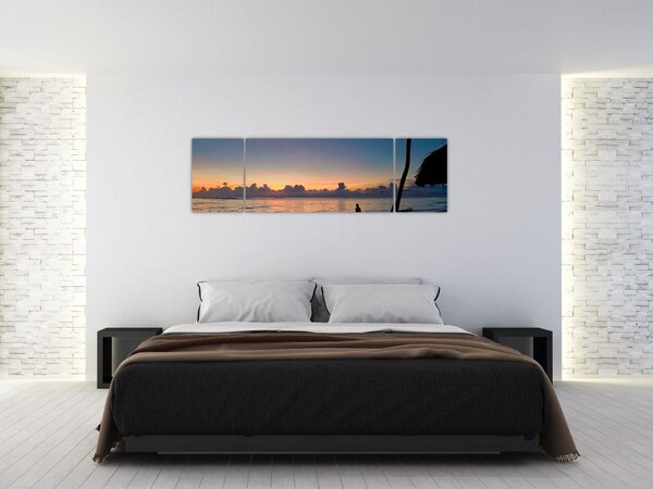 Obraz kobiety na plaży (170x50 cm)