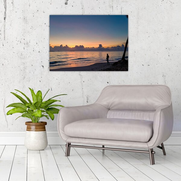 Obraz kobiety na plaży (70x50 cm)