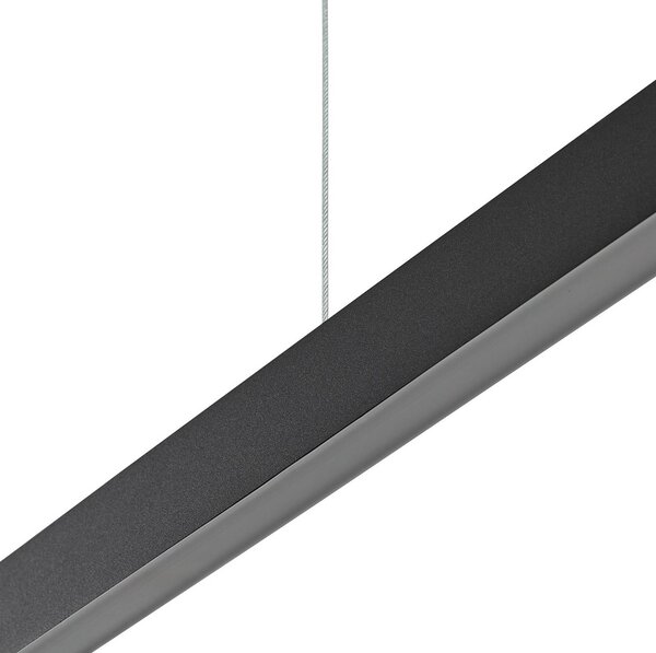 Inteligentna lampa wisząca Mylosh Lucande, możliwość ściemniania, czarny, salon / jadalnia, aluminium, nowoczesny