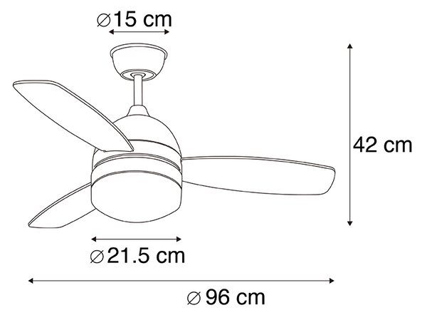 Wentylator sufitowy biały z pilotem - Rotar