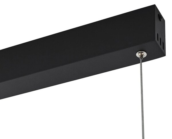 Inteligentna lampa wisząca Mylosh Lucande, możliwość ściemniania, czarny, salon / jadalnia, aluminium, nowoczesny