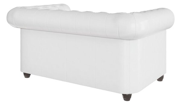 Biała sofa z imitacji skóry 148 cm York – Ropez