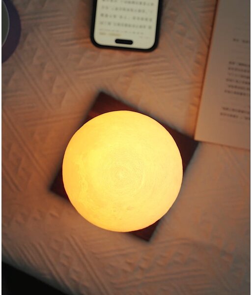 Ciemnobrązowa dekoracja świetlna na USB ø 12 cm Smart LunaSpin – Gingko