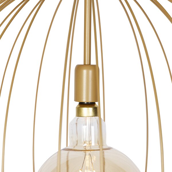 Designerska lampa wisząca złota 60 cm - Wire Dos