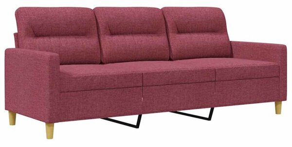Sofa 3-osobowa, winna czerwieÅ, 180 cm,tapicerowana tkaninÄ