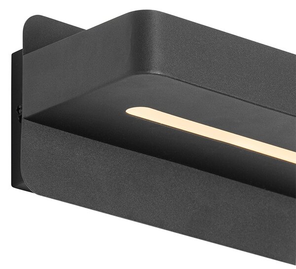 Nowoczesna lampa ścienna czarna w komplecie z LED, USB i przełącznikiem - Ted