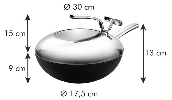 Patelnia wok z pokrywką ø 30 cm President – Tescoma