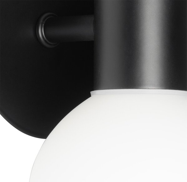 Nowoczesna lampa ścienna czarna IP44 2-światłowa - Cederic