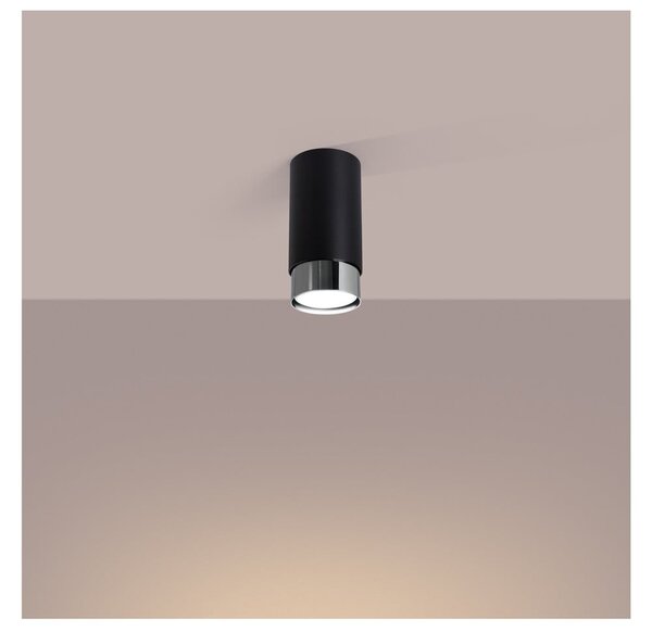 Lampa sufitowa w czarno-srebrnym kolorze Crown – Sollux