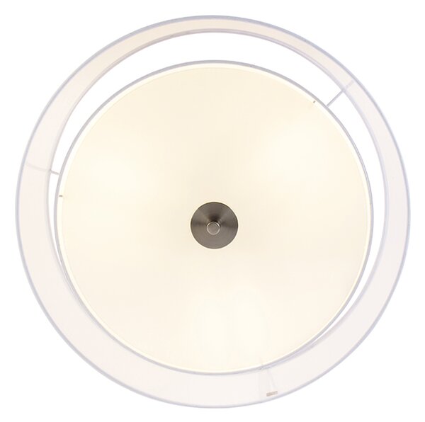 Nowoczesna lampa sufitowa biała 50 cm 3-światła - Drum Duo