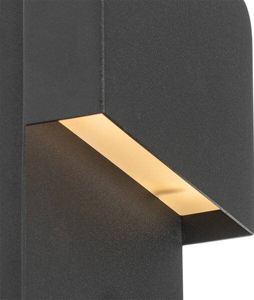 Lampa ścienna czarna w tym LED z USB i lampką do czytania z przełącznikiem - Robin