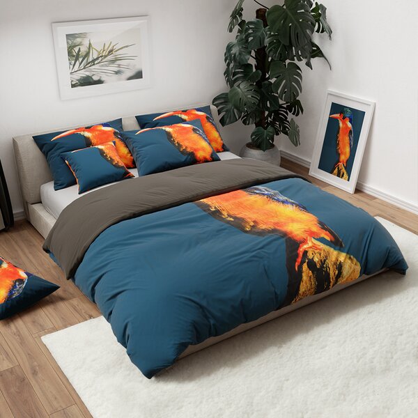 3D pościel z mikropluszu LEDŇÁČEK niebieskoszare Rozmiar pościeli: 70 x 90 cm | 140 x 200 cm