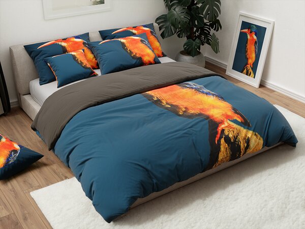 3D pościel z mikropluszu LEDŇÁČEK niebieskoszare Rozmiar pościeli: 70 x 90 cm | 140 x 200 cm